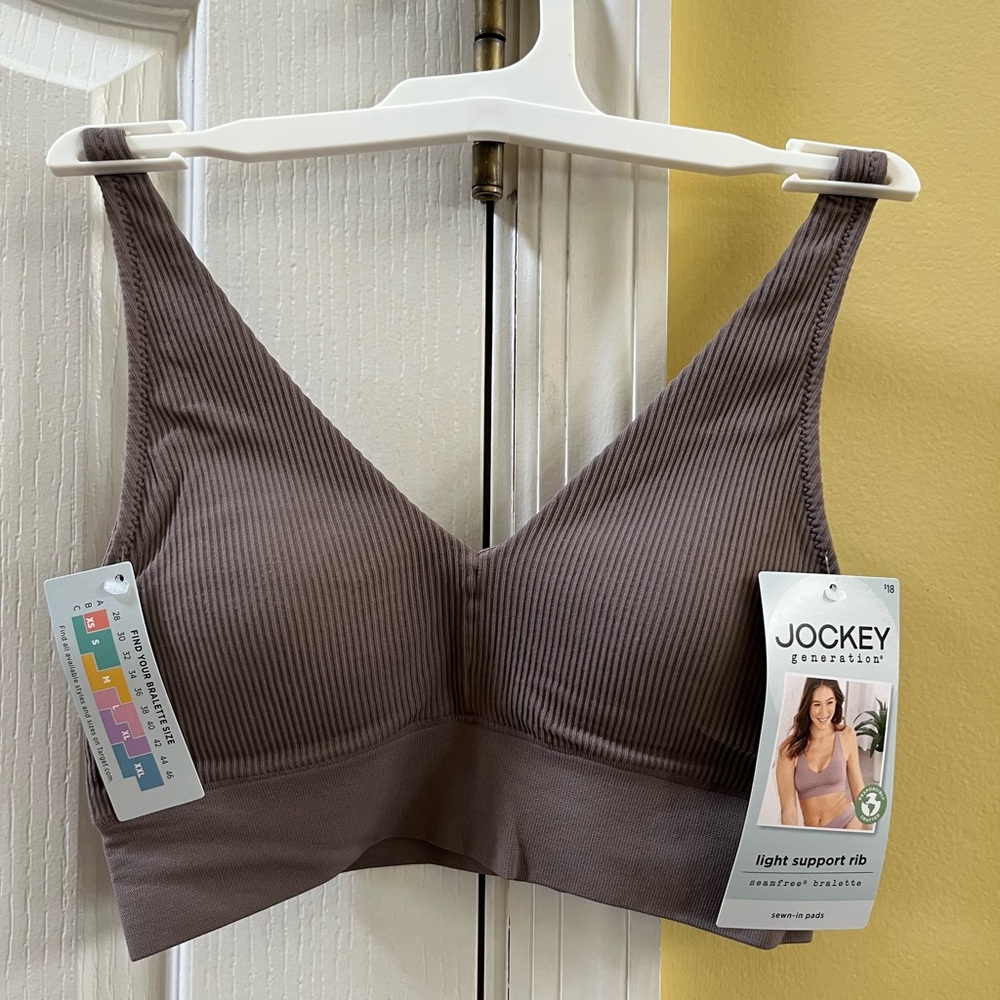 NWT Jockey Generation Seamfree Light Support Ribbed Bralette Size Snall
